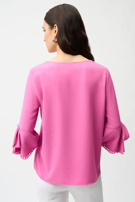Joseph Ribkoff Pink Sherbet Bell Sleeves Trapeze Top 261070