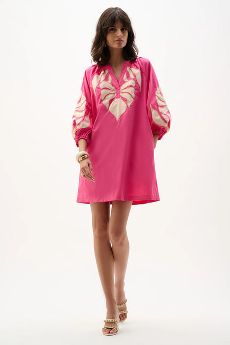 Joseph Ribkoff Pink Sherbet/Canvas Tropical Shift Dress 262911