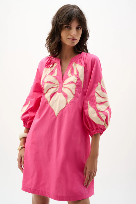Joseph Ribkoff Pink Sherbet/Canvas Tropical Shift Dress 262911