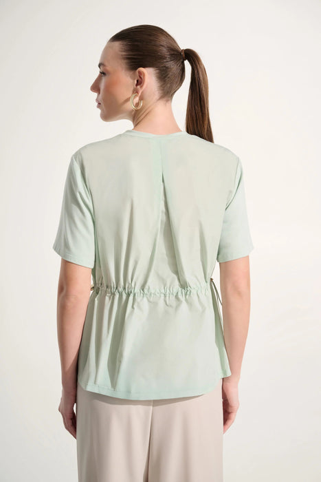 Joseph Ribkoff Pistachio Adjustable Sides Boxy Top 262616