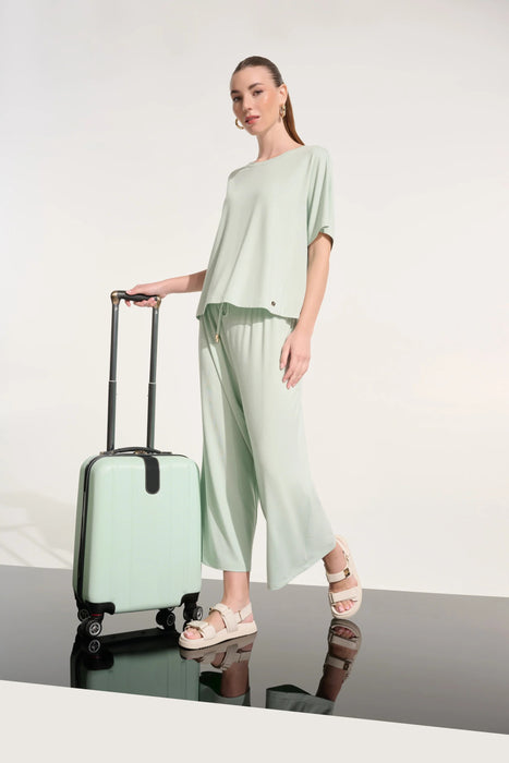 Joseph Ribkoff Pistachio Adjustable Sides Boxy Top 262616