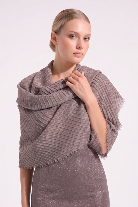 Joseph Ribkoff Pleated Rectangle Scarf 261781