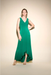 Joseph Ribkoff Style 233721 True Emerald Green Pleated Sleeveless Hi-Low Maxi Dress