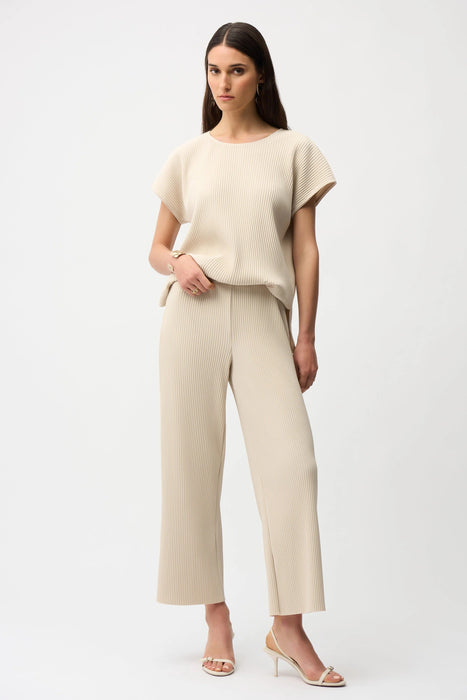 Joseph Ribkoff Pleated Scuba Crepe Pull On Wide Leg Pants 261100
