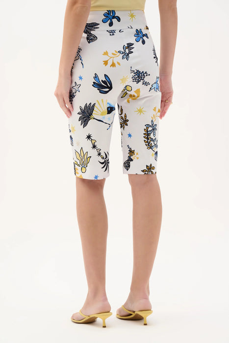 Joseph Ribkoff Printed High Waist Pull On Bermuda Shorts 262228