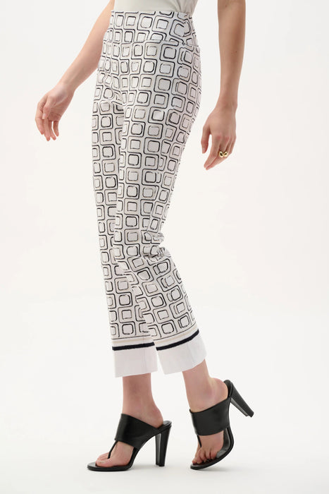 Joseph Ribkoff Printed Pull-On Straight Cropped Pants 262206