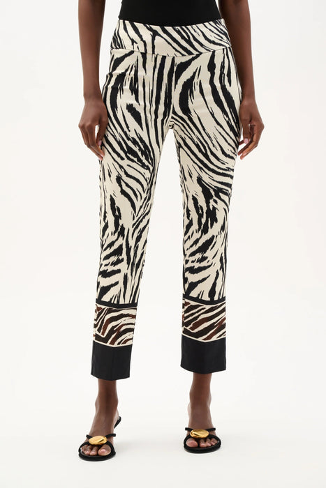Joseph Ribkoff Printed Pull-On Straight Cropped Pants 262206
