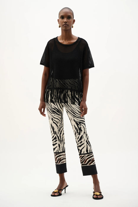 Joseph Ribkoff Printed Pull-On Straight Cropped Pants 262206