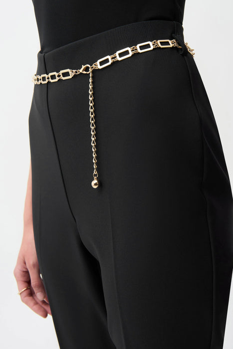 Joseph Ribkoff Chain Belt Pull-On Crop Flare Pants 261059