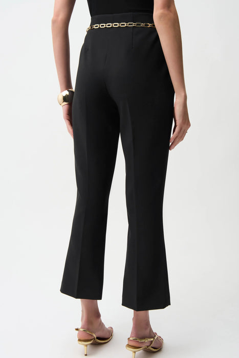 Joseph Ribkoff Chain Belt Pull-On Crop Flare Pants 261059