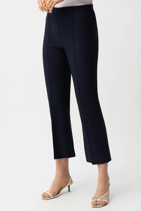 Joseph Ribkoff 261082 Midnight Blue Pull-On Cropped Leg Flare Pants