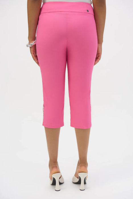 Joseph Ribkoff Pull On Guipure Capri Pants 252192