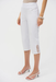 Joseph Ribkoff 252192 White Pull On Guipure Capri Pants