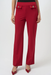 Joseph Ribkoff 254119 Deep Cherry Pull On Wide Leg Jeans