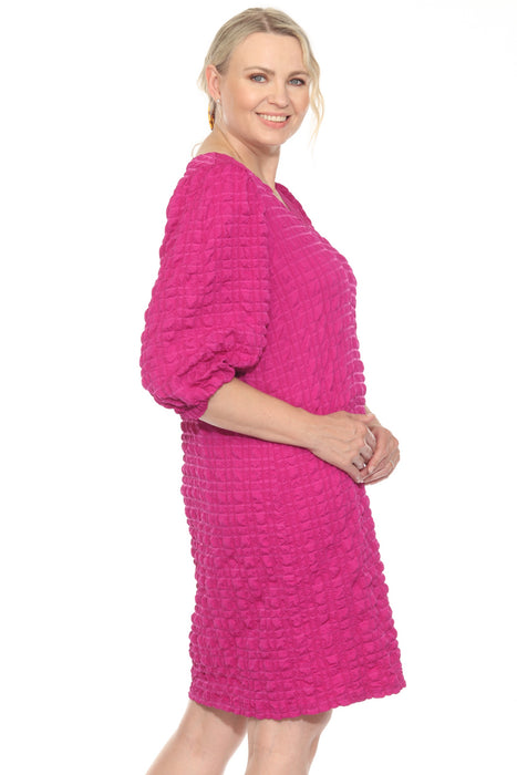 Joseph Ribkoff Purple Orchid Bubble Jacquard Shift Dress 252195-R AfterRetail Joseph Ribkoff Purple Orchid Bubble Jacquard Shift Dress 252195-R AfterRetail