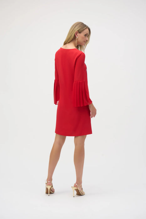 Joseph Ribkoff Radiant Red Bell Sleeves Shift Dress 252163