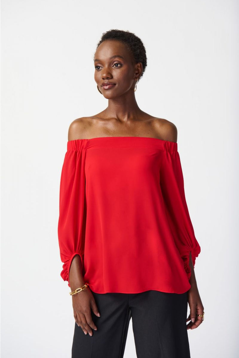 Joseph Ribkoff Puffed Sleeve Top main image 1