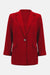 Joseph Ribkoff Style 251082 Radiant Red 3/4 Sleeve Seersucker Blazer Jacket