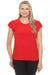 Joseph Ribkoff Style 251169 Radiant Red Short Flutter Sleeve Round Neck Top