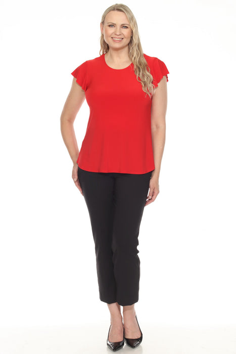 Joseph Ribkoff Short Flutter Sleeve Round Neck Top 251169