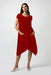 Joseph Ribkoff Style 251146 Radiant Red Silky Knit Midi Cocoon Dress
