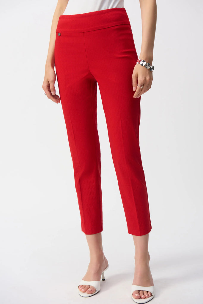Joseph Ribkoff Textured Jacquard Cropped Pants 251256 — AfterRetail