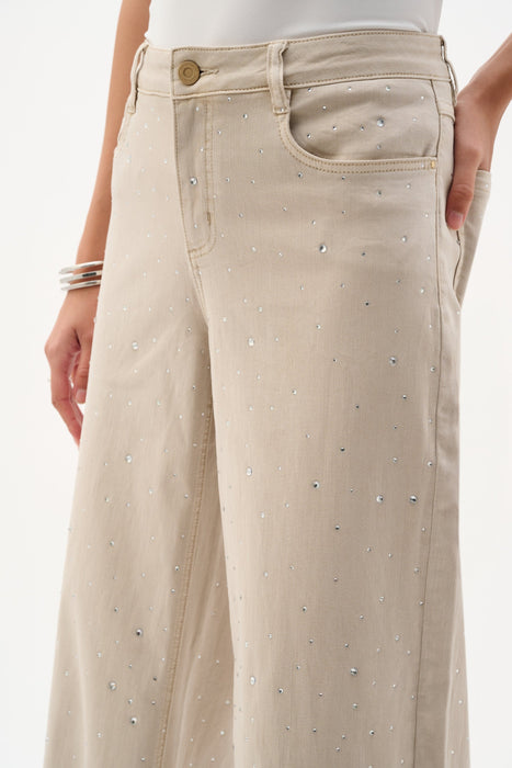 Joseph Ribkoff Moonstone Rhinestones Wide Leg Jeans 262940