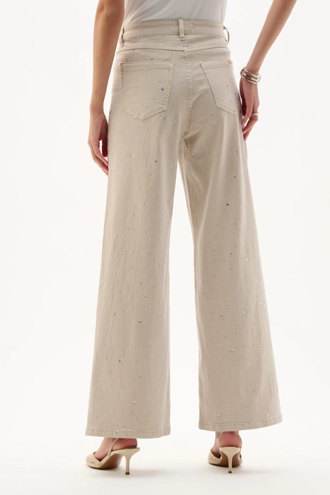 Joseph Ribkoff Moonstone Rhinestones Wide Leg Jeans 262940