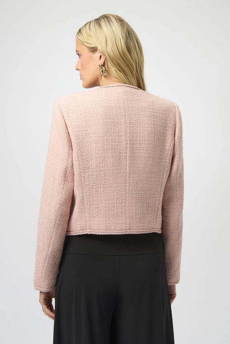 Joseph Ribkoff Rose Long Sleeves Bouclé Collarless Jacket 254903