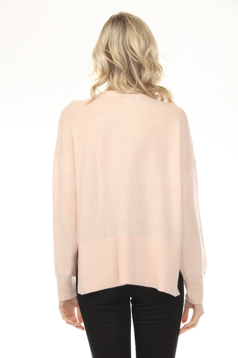 Joseph Ribkoff Studded Cashmere Knit Sweater Top 253980-R