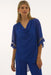 Joseph Ribkoff Style 251740 Royal Sapphire Cowl Neck Asymmetric Layered Top
