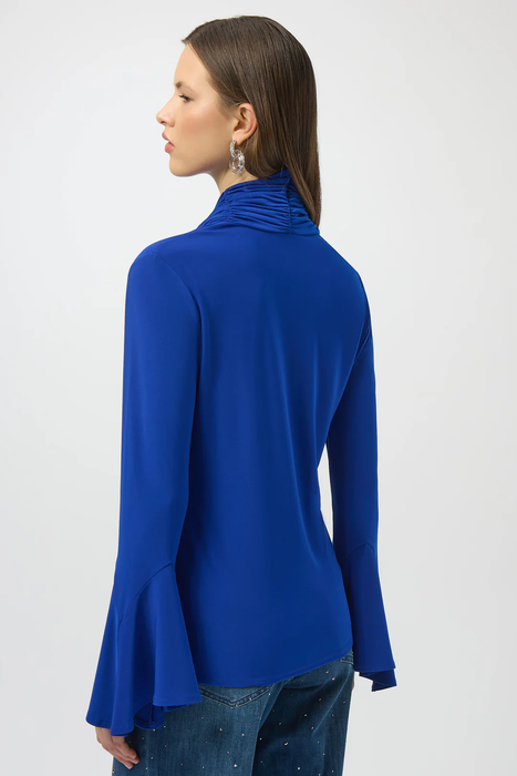 Joseph Ribkoff Royal Sapphire Cowl Neck Long Sleeves Fitted Top 254114