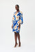 Joseph Ribkoff Style 232109 Royal Sapphire/Multi Floral Print 3/4 Sleeve Sheath Dress