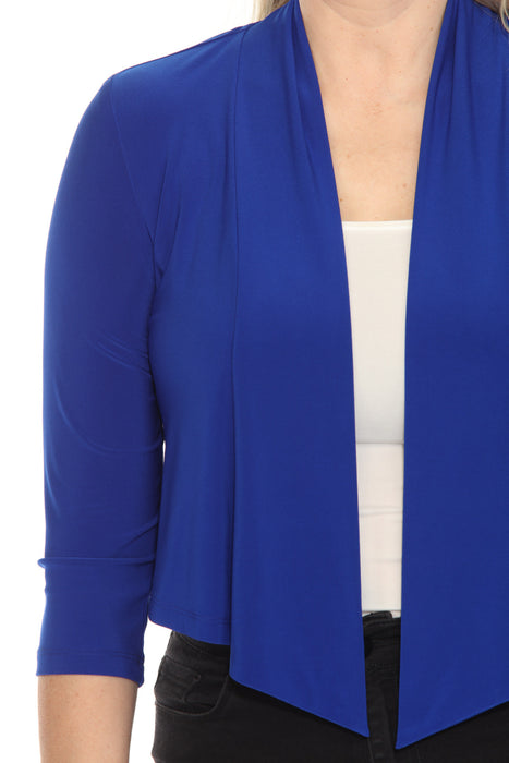 Joseph Ribkoff Royal Sapphire Open Front Cropped Cover Up 252721