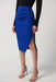 Joseph Ribkoff Style 234118 Royal Sapphire Ruched Side Slit Pencil Skirt