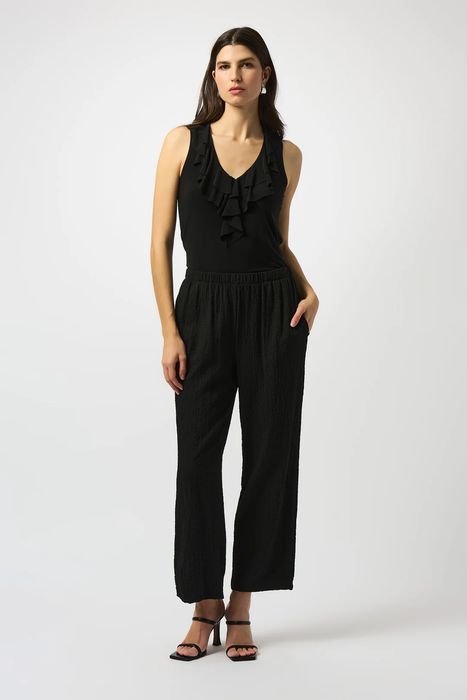 Joseph Ribkoff Ruffled V-Neck Sleeveless Tunic Top 251287