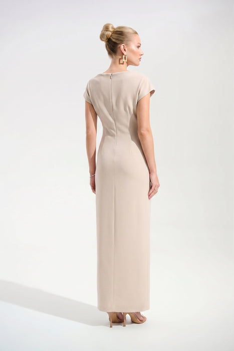 Joseph Ribkoff Rhinestone Trim Side Slit Long Dress 261713
