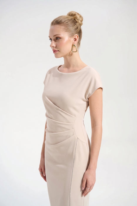 Joseph Ribkoff Rhinestone Trim Side Slit Long Dress 261713