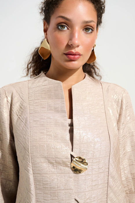 Joseph Ribkoff Sand Textured 3/4 Sleeve Trapeze Jacket 261731