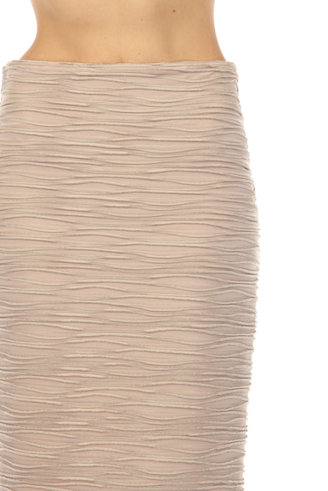 Joseph Ribkoff Sand Textured Knee Length Pencil Skirt 254733