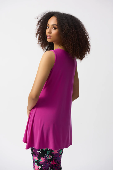 Joseph Ribkoff Scoop Neck Sleeveless Flared Tunic Top 251971