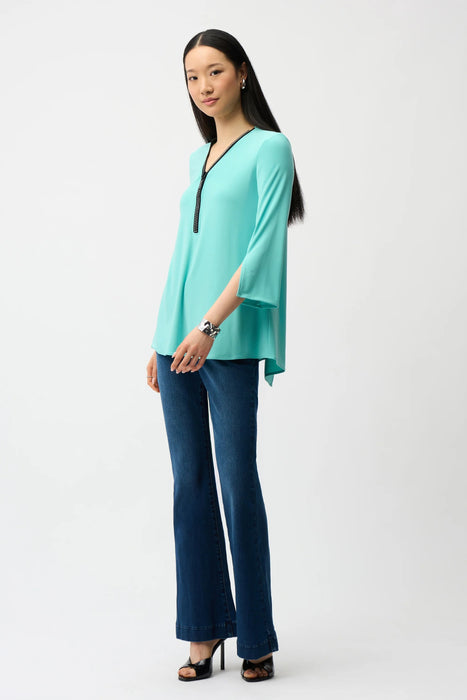 Joseph Ribkoff Seafoam Fit and Flare Tunic Top 243314S26