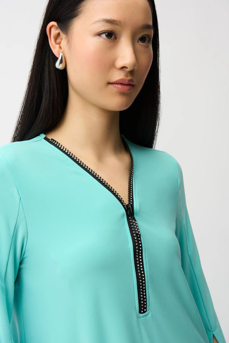 Joseph Ribkoff Seafoam Fit and Flare Tunic Top 243314S26