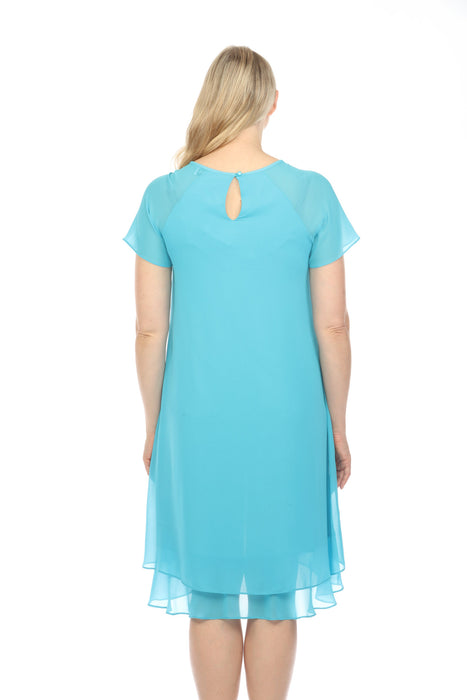 Asymmetric Chiffon Layered Trapeze Dress | Joseph Ribkoff AfterRetail Asymmetric Chiffon Layered Trapeze Dress | Joseph Ribkoff AfterRetail