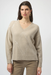 Joseph Ribkoff 254949 Oyster Sequined V-Neck Pullover Sweater