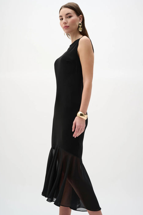 Joseph Ribkoff Chiffon Flounce Hem Midi Dress 262035