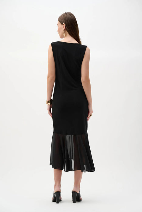 Joseph Ribkoff Chiffon Flounce Hem Midi Dress 262035
