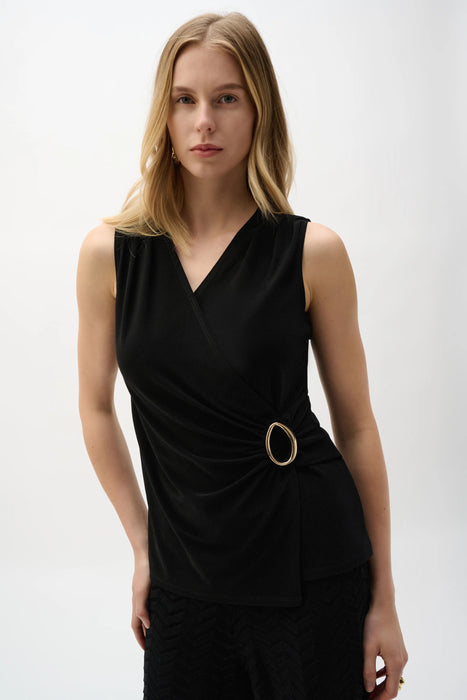 Joseph Ribkoff Silky Knit Fitted Wrap Top 262072
