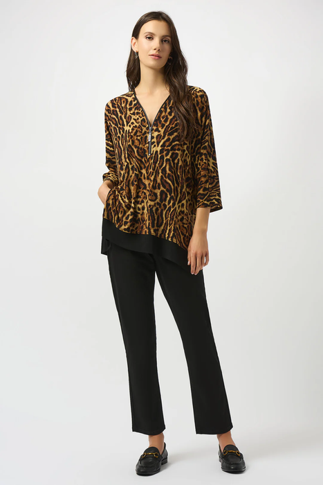 Joseph Ribkoff Silky Knit V-Neck 3/4 Sleeves Tunic Top 253113