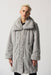 Joseph Ribkoff Style 233900 Silver Faux Fur Reversible Puffer Coat